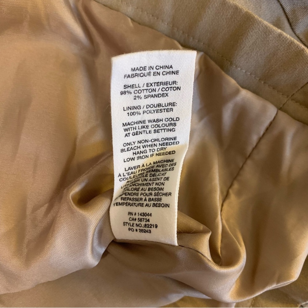 Avec Les Filles Cropped Puff Sleeve Trench Coat Tan Double Breasted XL NWT - Picture 10 of 15